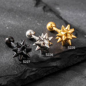 Nouveauté Punk Spike oreille anneau boucles d'oreilles pour femmes hommes 316 acier inoxydable petit cercle oreille <span class=keywords><strong>boucle</strong></span> Hip Hop bijoux - Product Image 2