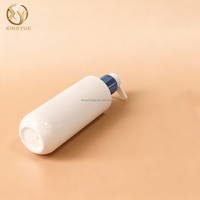 Bouteille PET à épaule plate et fond rond avec pompe à verrouillage gauche-droite 30ml 60ml 80ml 120ml 200ml 400ml