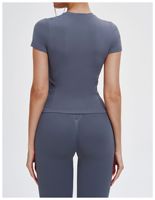 Haut de yoga pour femme, sans couture, à manches courtes, respirant, pour le quotidien, les loisirs et le sport