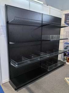 Estantería Góndola Tipo L Negra de 36W 16D para Tiendas de Conveniencia y Supermercados - Venta Directa de Fábrica - Product Image 3