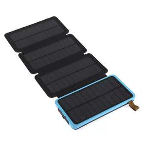 10000-30000mAh Cargador de panel solar portátil Banco de energía con luz flash LED IP67 Cargador rápido para senderismo al aire libre Camping - Product Image 6