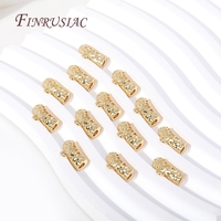 Composants de bijoux DIY en laiton plaqué or 18 carats : perles intercalaires tubulaires courbées, connecteurs de pendentifs et apprêts de collier