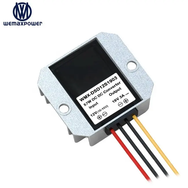 WEMAXPOWER 자동차 차량 노트북 노트북 3A 스텝 업 12v 19v dc 컨버터