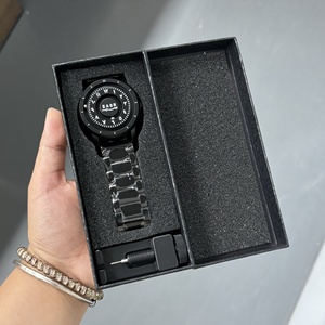 Montre SABR à chiffres arabes avec aiguille magnétique, en acier inoxydable, résistante à l'eau, avec marquages de l'échelle distinctifs, quartz noir - Product Image 4