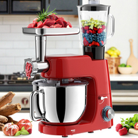 Robot Culinaire Électrique Multifonction 5 en 1 pour Cuisine : Mixeur Blender, Hachoir à Viande, Batteur sur Socle