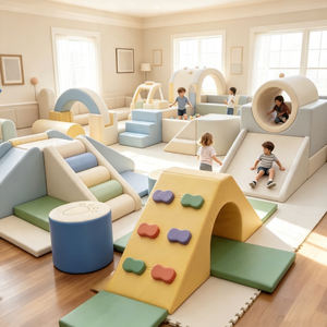 Promotion : Aire de jeux intérieure colorée <span class=keywords><strong>pour</strong></span> enfants, <span class=keywords><strong>petit</strong></span> château gonflable portable, <span class=keywords><strong>parc</strong></span> d'attractions souple <span class=keywords><strong>pour</strong></span> maternelles - Product Image 4