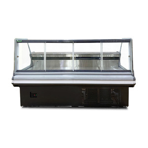 Congelador/Refrigerador Horizontal con Tapa Abatible de Vidrio Curvo <span class=keywords><strong>Gris</strong></span> Oscuro para Exhibición y Almacenamiento de Alimentos Cocinados - Product Image 1