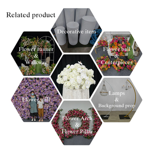 Promessa di alta qualità matrimonio avorio bianco rosa centrotavola stile classico fiore artificiale palla per eventi di nozze - Product Image 5