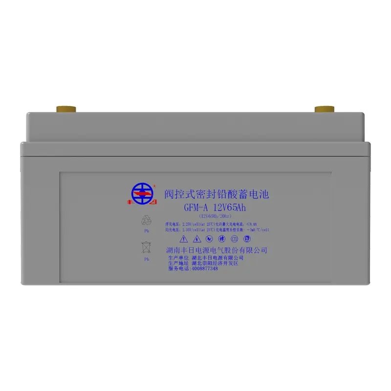 CE certified Fenglri deep cycle sealed lead-acid battery 12v65Ah for energy storage projects