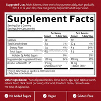 Complément alimentaire en gommes de glycinate de magnésium sans sucre à absorption élevée pour favoriser le sommeil et la relaxation