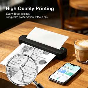 Impresora Térmica de Bolsillo A4 Mini del Fabricante, Impresora de Documentos Inalámbrica Portátil en Blanco y Negro sin Tinta para el Hogar o la Oficina - Product Image 4