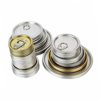 315 #   Couvercle de boîte alimentaire rond en fer blanc/acier chromé FA 95,5 mm, couleurs personnalisées, avec anneau d'ouverture facile pour sardines