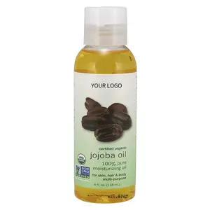 Fornecedor de venda por atacado de marca própria, cabelo, rosto, pele, óleo de jojoba Cliganic orgânico natural puro