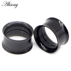 Alisouy Penyambung Telinga Berbahan Baja Anti Karat dengan Ulir Dalam, Model Double Flared Hollow, Perhiasan Pengembang Telinga - Product Image 4