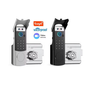 Serrure de porte intelligente extérieure en alliage d'aluminium étanche IP65 Tuya Wi-Fi <span class=keywords><strong>avec</strong></span> reconnaissance faciale et empreintes digitales, serrure de jante intelligente <span class=keywords><strong>avec</strong></span> <span class=keywords><strong>interphone</strong></span> vidéo - Product Image 5