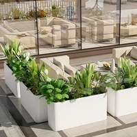Jardinière de sol en acier inoxydable moderne et antique, tailles personnalisées pour balcon, rue commerciale, plantation