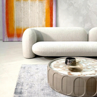 Ensemble de canapés modulaires modernes et sectionnels, style minimaliste, capitonnés, avec pieds en L, pour salon