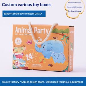 Customized Children's Toy Color <b>Box</b> White Card Corrugated Paper Portable Folding Gift <b>Box</b> Offset Printed Brand ZR-DZ8 - Product Image 4