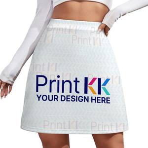 <b>Custom</b> image Mini Gothic <b>Pencil</b> Skirt XS Size Breathable Spandex Nylon Linen Ruffles Decor Available Short Midi Plain Dyed Digital Print - Product Image 3