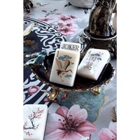 Nouvel ensemble de Mahjong de style chinois, tuiles en résine nacrée avec motifs Grue, Phénix et Fleur de Prunier, coffret cadeau pour jeu à domicile