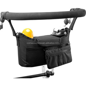 Bolsa organizadora ajustable para cochecito de bebé, bolsa de almacenamiento de pañales con portavasos aislado, organizador Universal para cochecito de bebé, venta al por mayor - Product Image 2