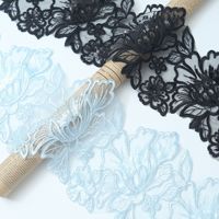 Nouvelle dentelle brodée de sequins de 17 cm avec perles et soie polyester pour accessoires vestimentaires féminins tendance