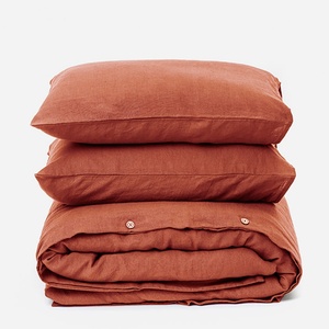 Ensemble de literie en lin pur 100 % personnalisé pour hôtel, housse de couette et draps de mariage – Vente en gros - Product Image 1