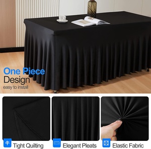 Прямоугольный накладка на стол с юбкой, 6 футов - Product Image 4