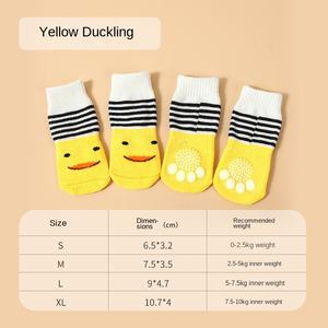 एंटी-गंदा गैर-पर्ची कुत्ते मोजे पैर छोटे/मध्यम कुत्तों के लिए एंटी-स्क्रैच कार्टून टेडी डिजाइन को कवर करता है। - Product Image 6