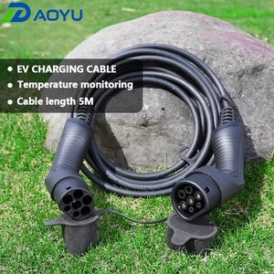 Nouveau câble de charge EV personnalisé Daoyu 32A 22kW 5M TPU, charge rapide, cordon de chargeur de voiture électrique anti-âge haute puissance pour station domestique - Product Image 1