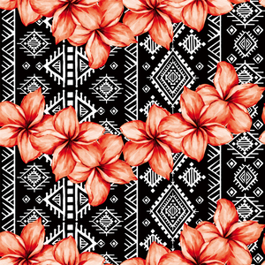Prix d'usine bon marché 100% Polyester imprimé magnifique fleur Chuuk pour robe momu - Product Image 4