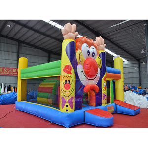 <span class=keywords><strong>Casa</strong></span> Gonfiabile Gigante a Forma di Clown con Scivolo Arcobaleno per Eventi Circensi e Celebrazioni Scolastiche di Carnevale - Product Image 2