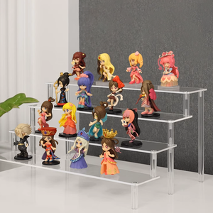 Tùy chỉnh kích thước Mutil tiers rõ ràng Acrylic sản phẩm hiển thị chủ bước mỹ phẩm Giày búp bê hiển thị đứng - Product Image 3