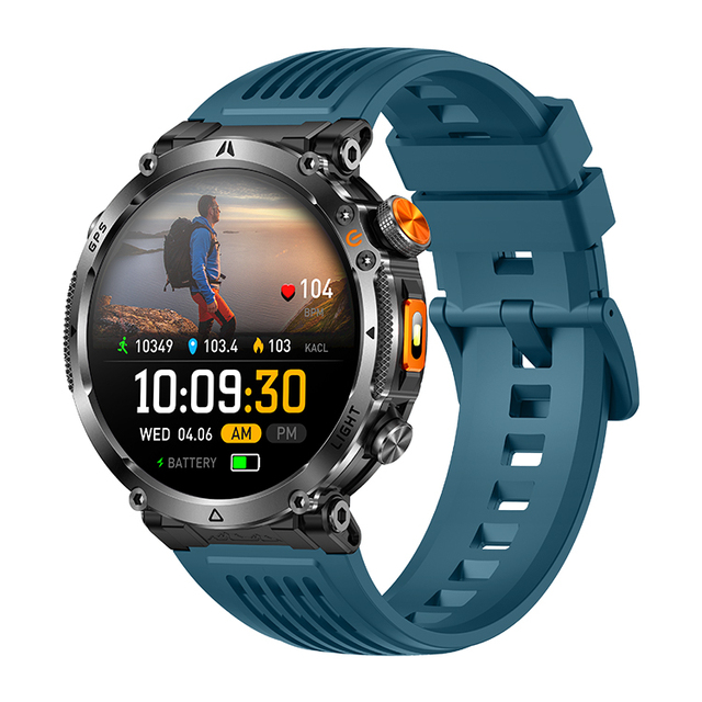 2026 Outdoor GPS Sports Smart Watch 1.7" IPS Full Touch Screen 3ATM Waterproof 850mAh Battery Compass Flashlight Wireless Call