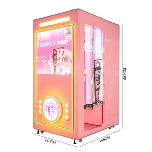 Custom New Style Self-Service <b>Camera</b> SLR Photobooth Machine <b>Printer</b> Touch Screen Control Metal Photo Booth Vending Machine - Product Image 3