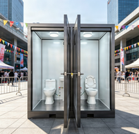 WC portable Water Mark AU, cabine de toilettes publique extérieure, maisonnette préfabriquée, panneau sandwich EPS, pour conteneur habitable