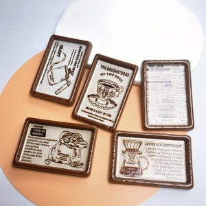 ของตกแต่งบ้านตุ๊กตาจิ๋ว 3 มิติ ลายถ้วยกาแฟและจาน 100 ชิ้น/ล็อต สำหรับงาน DIY ตกแต่งวันหยุด - Product Image 6