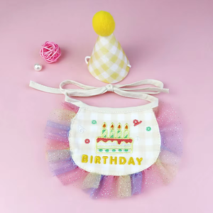 قبعة صغيرة تزيين كعكة عيد الميلاد زينة زينة زينة كلب القط عيد ميلاد باندانا وشاح مع قبعة لطيفة - Product Image 5