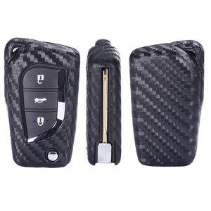CRH voiture télécommande porte-clés housse en Silicone adapté pour Toyota Auris Corolla Avensis Verso Yaris <span class=keywords><strong>Aygo</strong></span> Scion TC IM 2015 2016 Camry RAV - Product Image 3