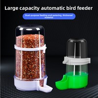 Abreuvoir et mangeoire à millet pour oiseaux avec motif peonie peau de tigre pour oiseaux de compagnie