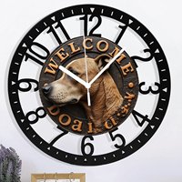 Horloge murale circulaire en fer de 25 cm au design minimaliste, décoration moderne