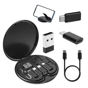 Kit de Adaptador de Carga para Teléfono Portátil 6 en 1, Cable de Datos USB Tipo C de 0.2M con Funda de Nailon, Kit de Carga USB OTG para Viajes - Product Image 4