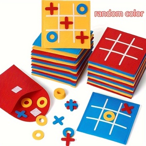 Tablero de Ajedrez de Fieltro con 9 Cuadrículas, Juego Interactivo para Padres e Hijos, Rompecabezas para Niños, Tablero de Educación Temprana, Rompecabezas de Cuadrículas Bien Definidas - Product Image 1