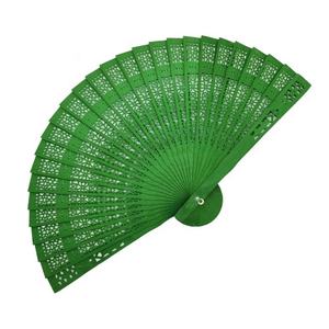 Éventail pliant en bois de cerisier en gros avec logo personnalisé, cadeau souvenir peint, invitation de mariage, éventails en bois de santal pour la danse - Product Image 3