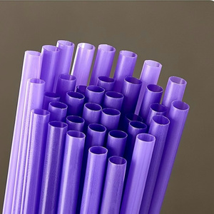 Yibo Tím phân hủy sinh học PP nhựa bong bóng trà rơm thân thiện với môi cá nhân bọc dùng một lần BOBA ống hút màu sắc tùy chỉnh - Product Image 2