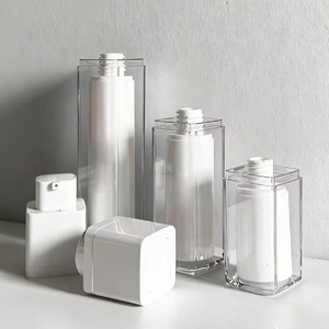Manufacture Plastic square Frosted Cosmetic Airless Pump Bottle 30ML 50ML PP Lotion Cream Liquid <strong>Travel</strong> <strong>Container</strong> - Product Image 3