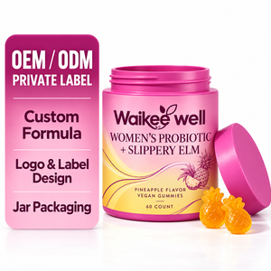 Gummies Probiotiques pour Femmes à l'Orme Rouge, Équilibre du pH Vaginal, Contrôle des Odeurs, Santé Intime, Saveur <span class=keywords><strong>Ananas</strong></span>, Végétaliennes, Sans OGM - Product Image 1
