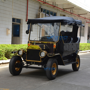 Coche Eléctrico Retro de 2 Filas Negro de Alto Rendimiento, Económico y de Gran Demanda para Uso Comercial, Bodas, Escenografía, Golf y Turismo - Product Image 3
