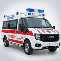 Ambulance d'urgence JMC pour hôpital, ambulance médicale de surveillance et de sauvetage des patients avec 4 bouteilles d'oxygène de 40L