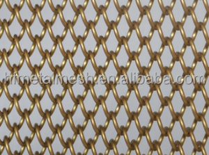 Cloisons décoratives flexibles en maille de chaîne d'aluminium, tissage uni, taille personnalisable, découpe et pliage - Product Image 3